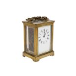 A 20th Century brass carriage clock