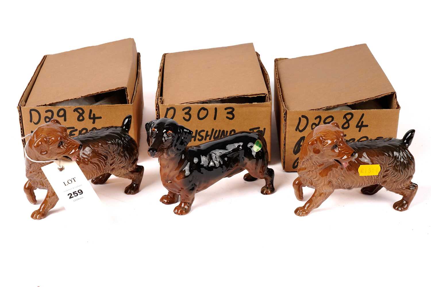 A collection of Beswick dog figures