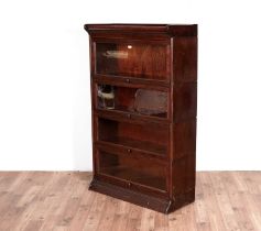 A Globe Wernicke style four-tier sectional bookcase