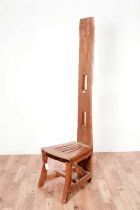 An unusual high back chair