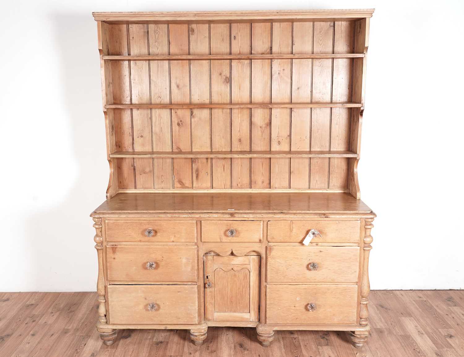 A Victorian stripped pine dresser - Image 2 of 4