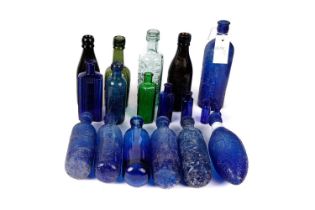 A collection of 19th Century glass bottles