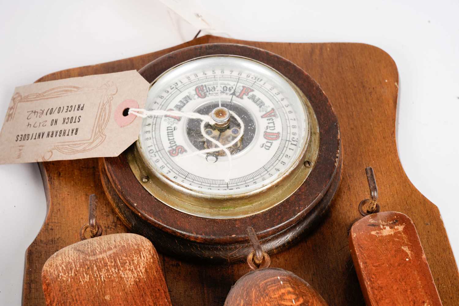 Two 19th Century barometers, a wall plaque and a wooden stand/easel - Image 2 of 6