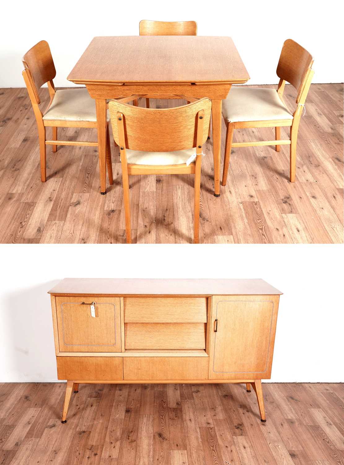 Beautility: a mid-Century oak veneered six-piece dining room suite