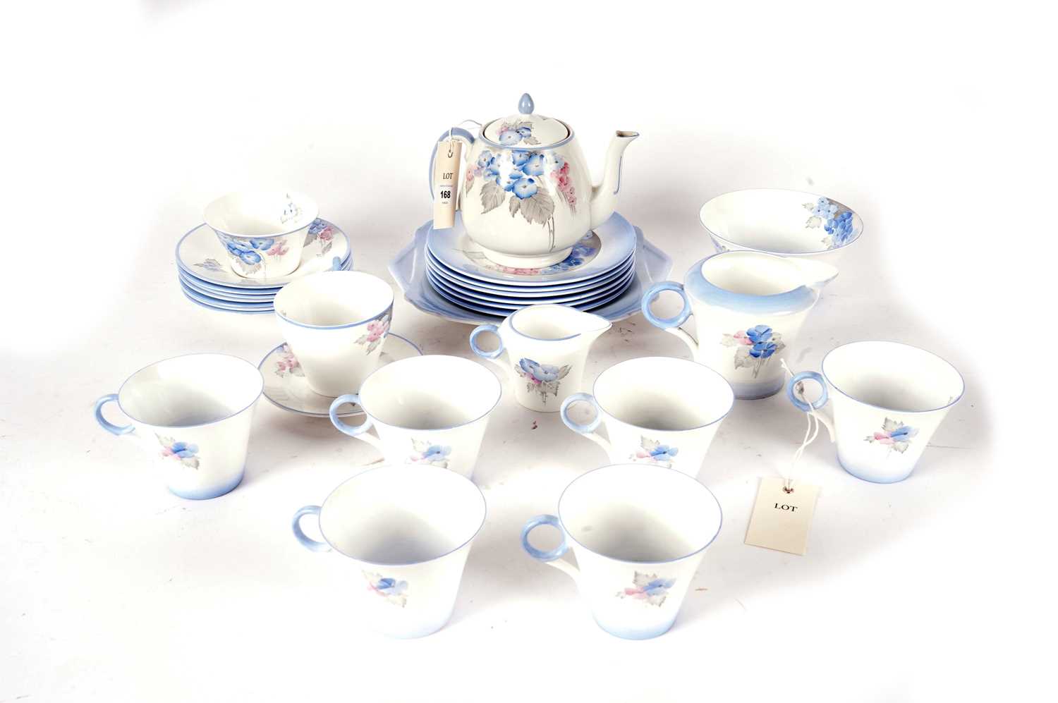 A Shelley ‘Phlox’ pattern part tea service