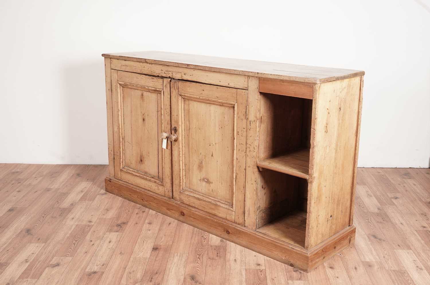 A Victorian stripped pine dresser