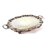 Electroplated two handled tray