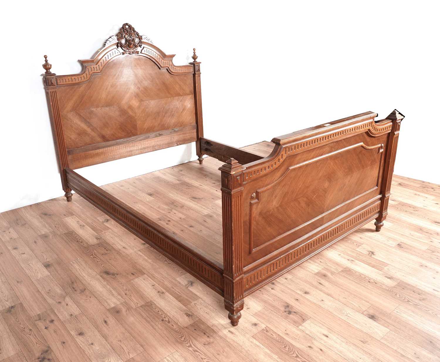 An Louis XVI style walnut bed - Image 3 of 3