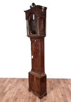 A George III mahogany cross banded long clock case