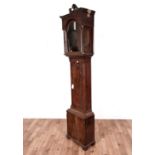 A George III mahogany cross banded long clock case
