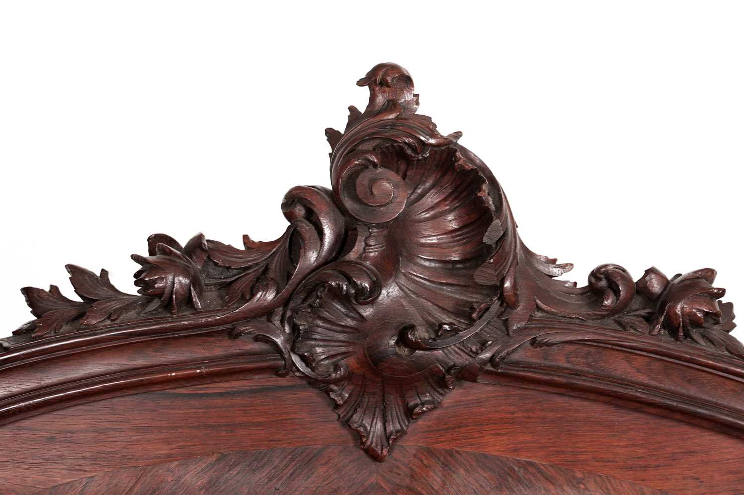 An early 20th Century rosewood double bed with arched headboard - Image 5 of 5