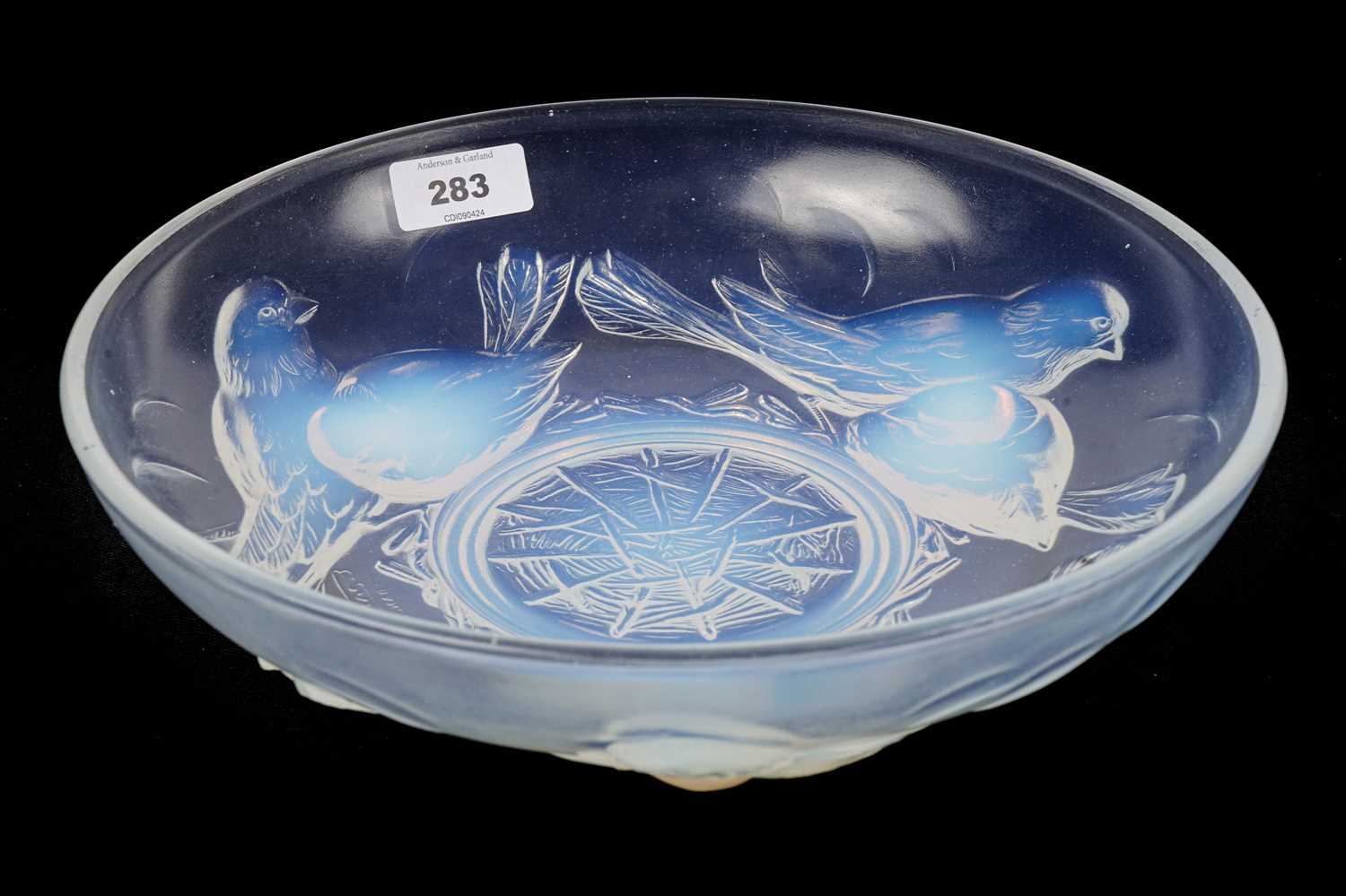 An Art Deco opalescent bowl