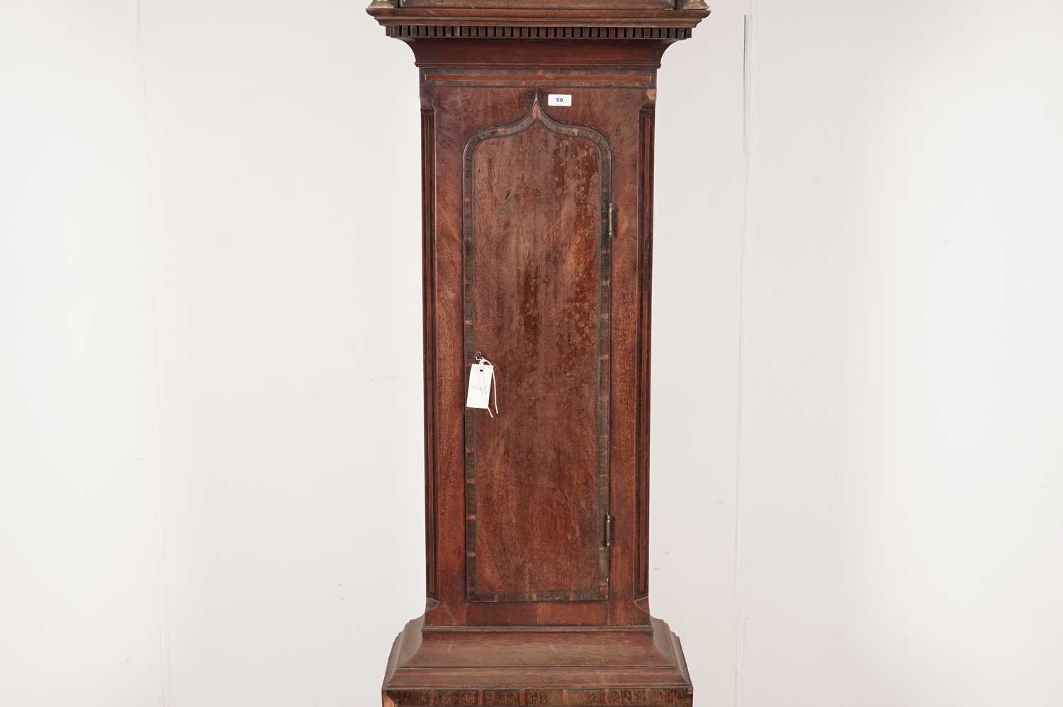 A George III mahogany cross banded long clock case - Image 4 of 11