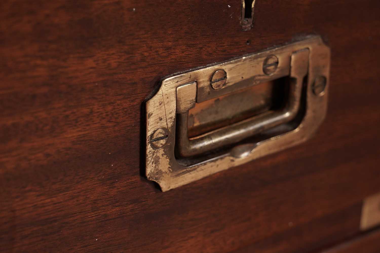 A pair of mahogany and brass bound bed side chests - Image 5 of 9