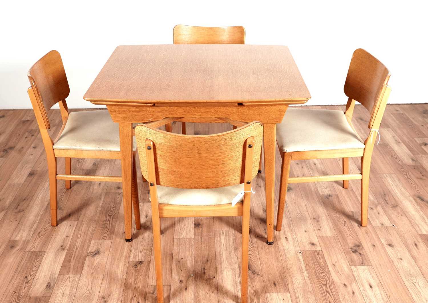 Beautility: a mid-Century oak veneered six-piece dining room suite - Image 6 of 9