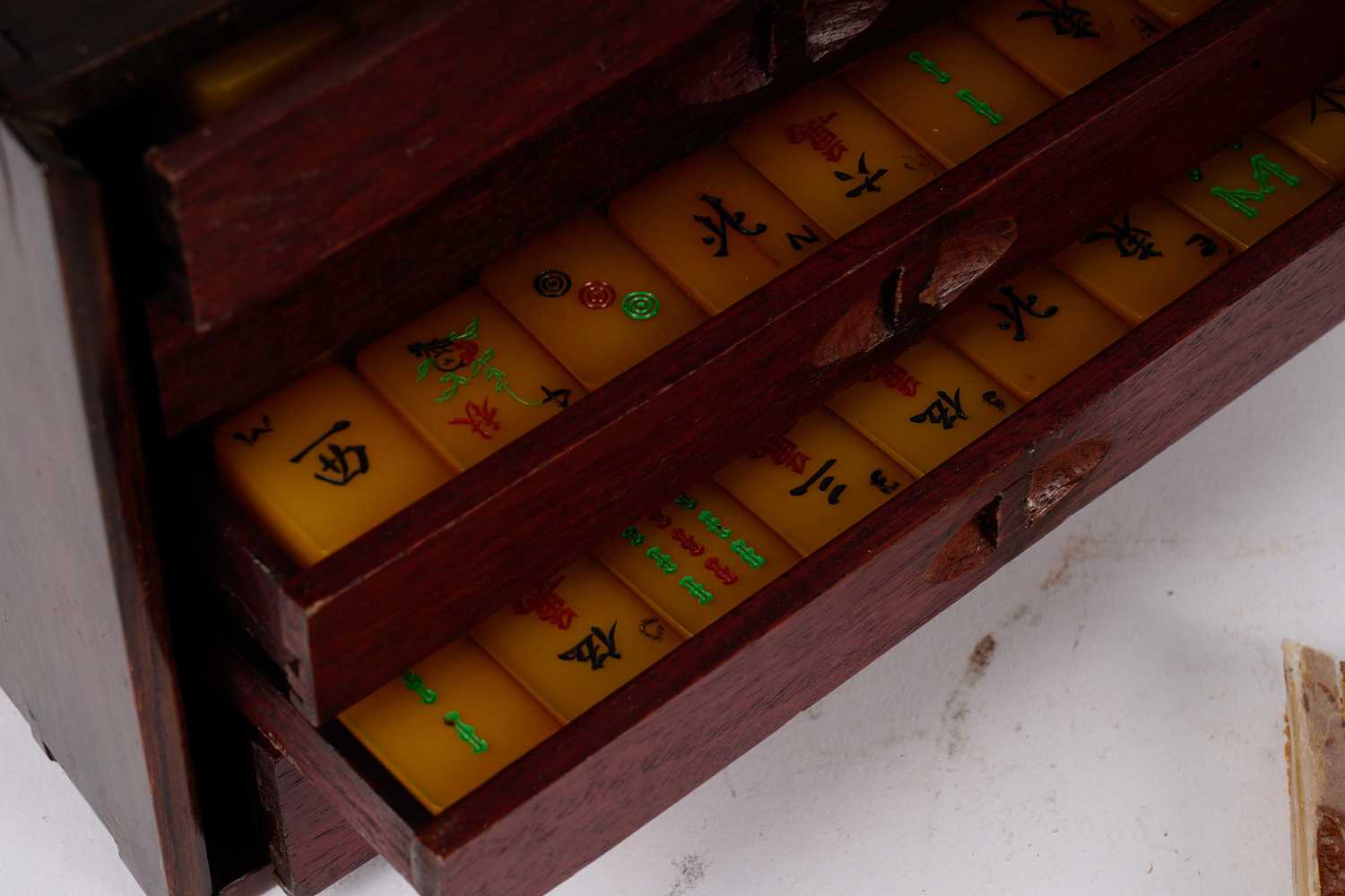 A 19th Century Mahjong set, with rule book and box - Image 4 of 4