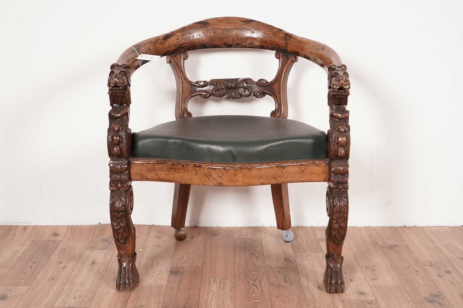 A Chinese hardwood tub chair - Bild 2 aus 6