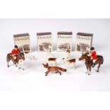 A collection of Beswick hunting figures