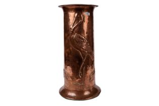 An Arts and Crafts Newlyn School copper stickstand