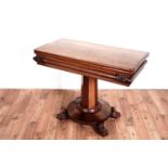 A William IV carved mahogany tea table