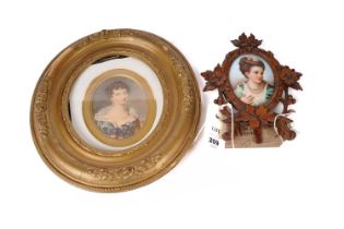 An 19th Century portrait on porcelain