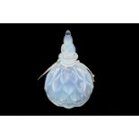 An early 20th Century opalescent scent bottle and stopper