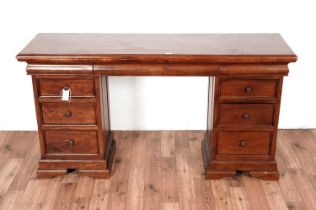 A modern pedestal desk