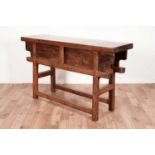 A Chinese hardwood side table