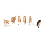 A collection of Beswick foal figures