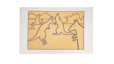 Nicholas Monro - Kangaroos | screenprint