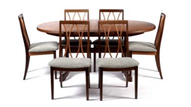 Victor B Wilkins for G Plan - Fresco: A retro teak extending dining table and six chairs