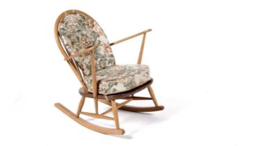 Lucien Ercolani for Ercol - model 325: A retro beech and elm ‘Windsor’ rocking chair