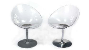 After Philippe Starck for Kartel: A pair of 'Eros' swivel armchairs
