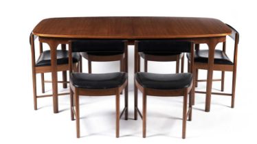McIntosh of Kirkcaldy: A retro teak dining table and six chairs