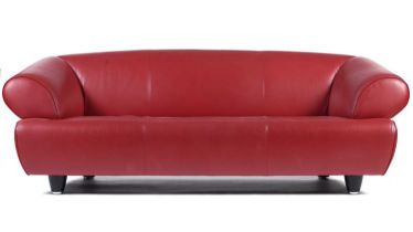 Anita Schimdt for De Sede - Model DS91: red three seater sofa