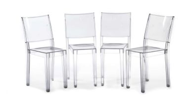 Philippe Starck for Kartel - La Marie: four polycarbonate 'Ghost' chairs