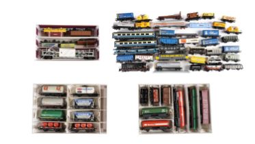 A selection of 00-gauge rolling stock, various makers