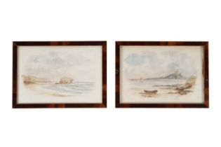 Walter Scott Wood - A pair of Northumbrian coastal scenes | watercolour