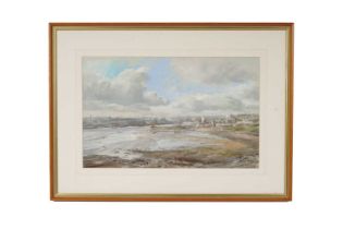 Walter Holmes - Panoramic View of the Tyne | pastel