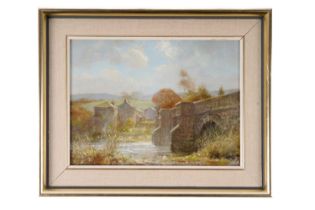 Walter Holmes - The Grinton Bridge, Swaledale | oil