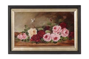 Annie Molley - Still Life with Garden Roses | oil