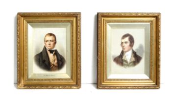 19th Century - Robert Burns & Sir Walter Scott; Victorian portraits | chromolithograph