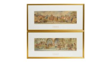George Cattermole - A pair of historical figural studies | watercolour