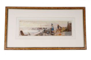 19th Century British School - The Fishermans Daughter | print with watercolour