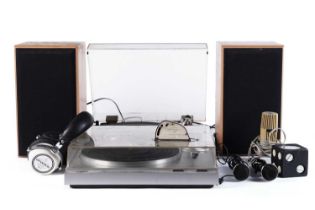 Two turntables, speakers and other items
