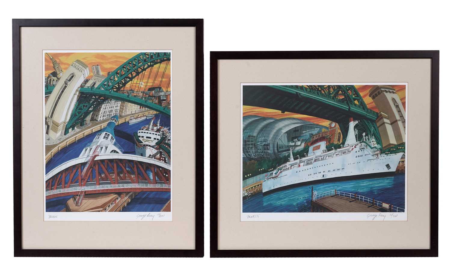 After George Reay - Bridges, Quayside, Princess: three views of Newcastle | limited edition prints - Image 12 of 12