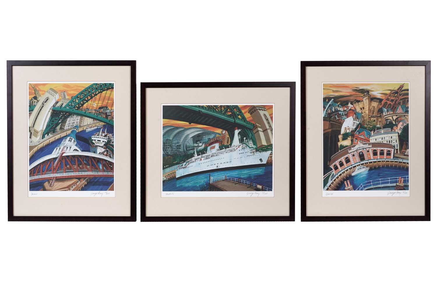 After George Reay - Bridges, Quayside, Princess: three views of Newcastle | limited edition prints