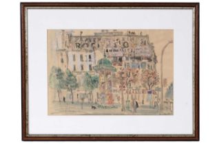 Charles Herbert "Charlie" Rogers - Boulevard Pasteur, Paris | watercolour