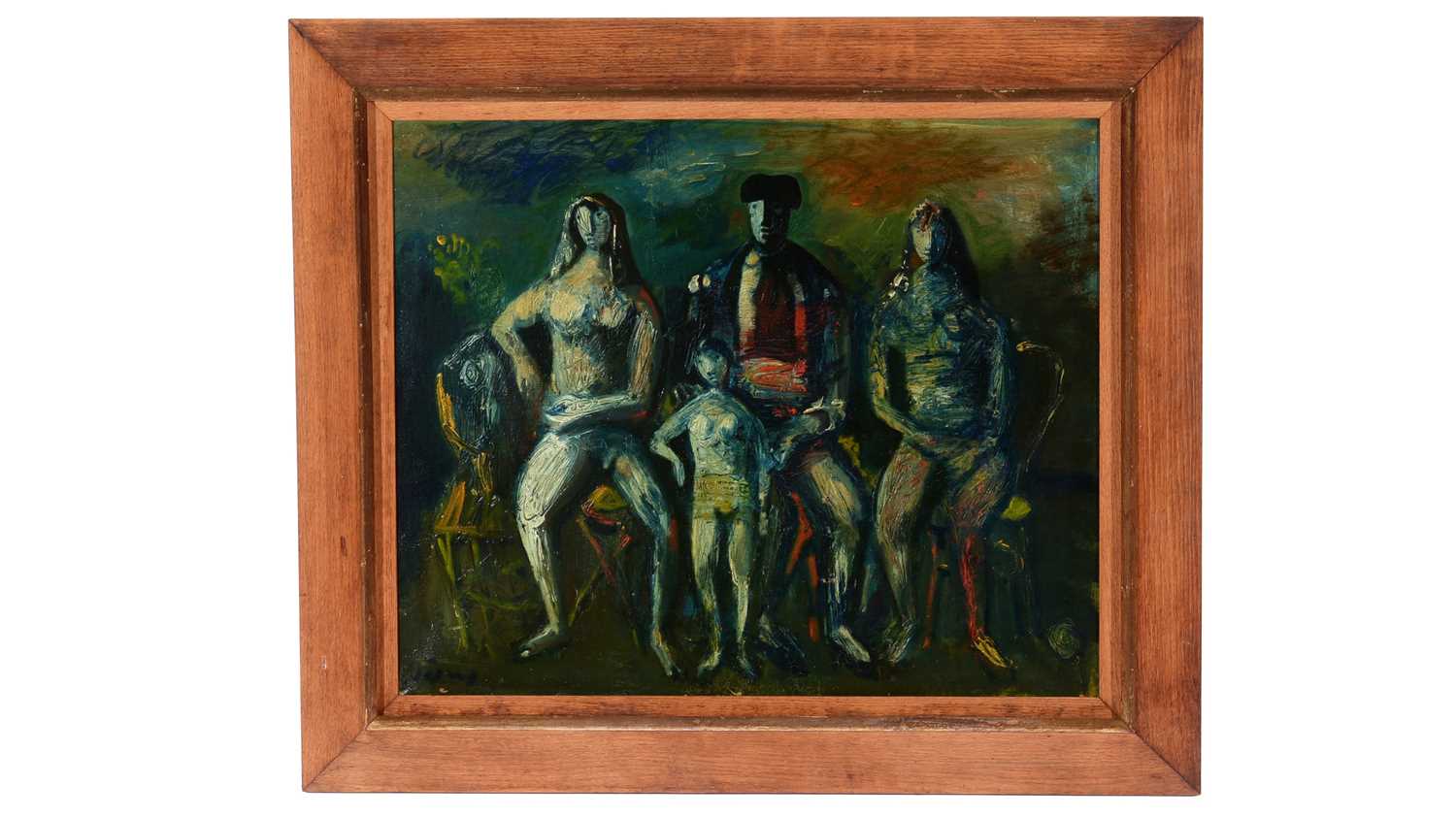 Follower of Pablo Picasso - Figures and Chairs | oil