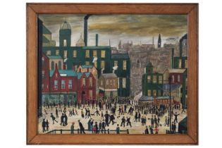 After L. S. Lowry - Town Square | oil